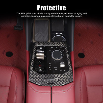 Real Carbon Fiber Center Console Gear Shift Panel Trim For BMW 5 Series G60 24+ 2