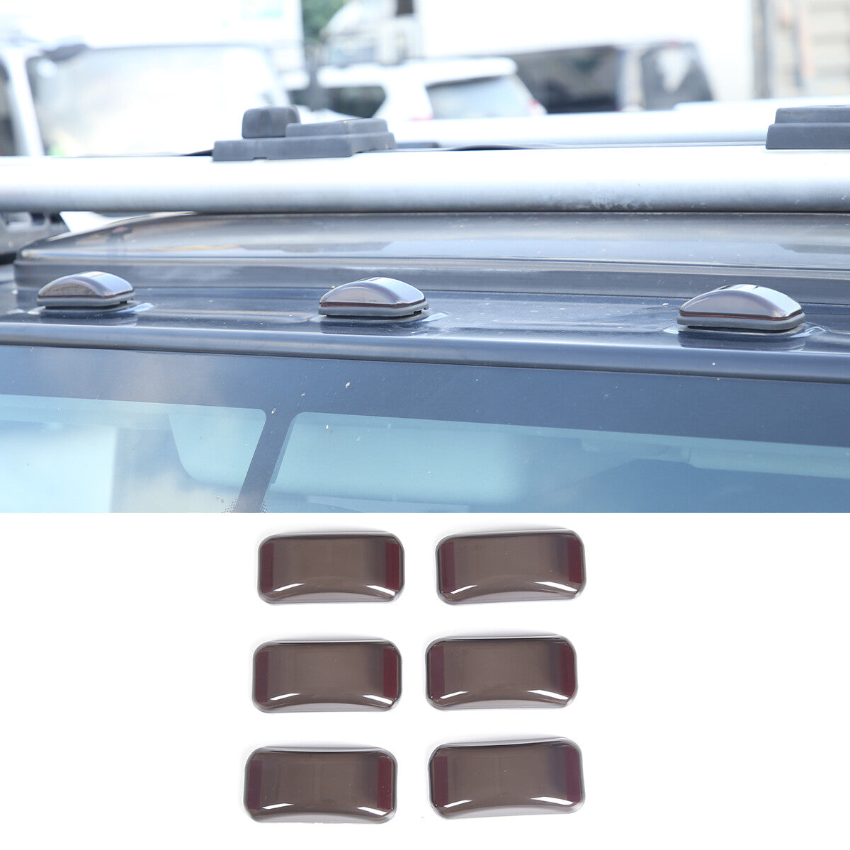 18pcs Smoked Front Rear Side Tail Light Roof Light Trim Cover For Hummer H2 52