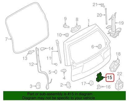 Subaru OEM Liftgate Latch. Trunk Lock Actuator Motor 63032SG002 3