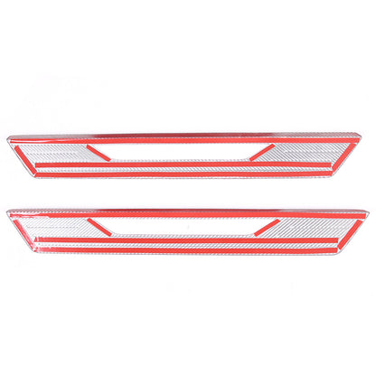 Red Real Carbon Fiber External Sill Strip Sticker Trim For Corvette C8 2020-26 12