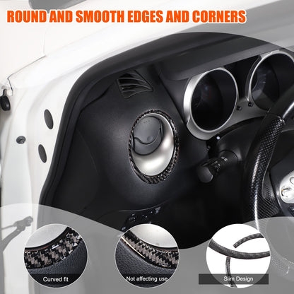Soft Carbon Fiber Interior Center Console trim Sticker For Nissan Juke 2011-2019 69