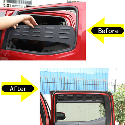 Black Aluminium Alloy Door Window Air Vents Screens For Toyota Tacoma 16-23 2