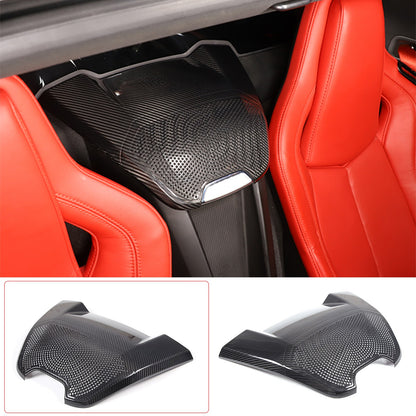 Real Carbon Fiber Rear Speaker Upper Panel Trim For Corvette C8 Coupe Z06 US 21