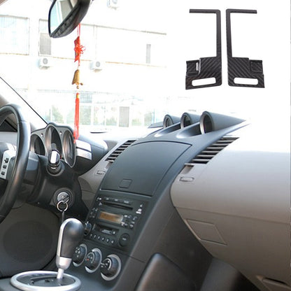 Real Carbon Fiber Center Console Air Vent Trim For Nissan 350Z Z33 2003-2006 12