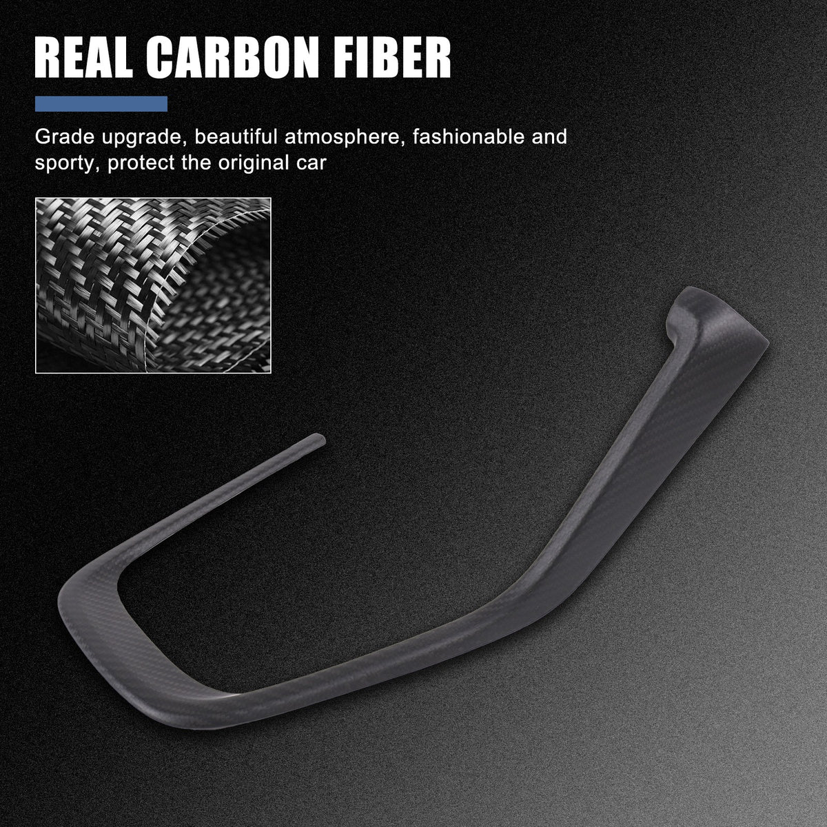 Matte Real Carbon Fiber Center Console Gear Frame For Subaru BRZ Toyota GR86 22+ 3