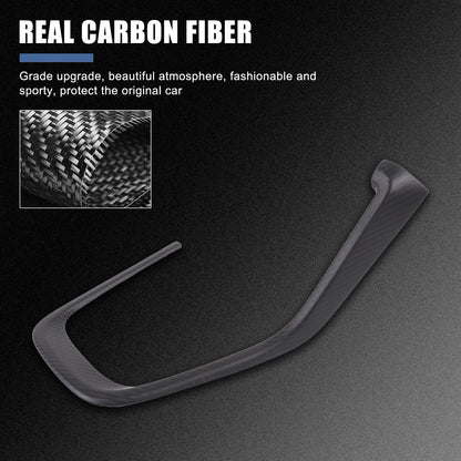 Matte Real Carbon Fiber Center Console Gear Frame For Subaru BRZ Toyota GR86 22+ 3