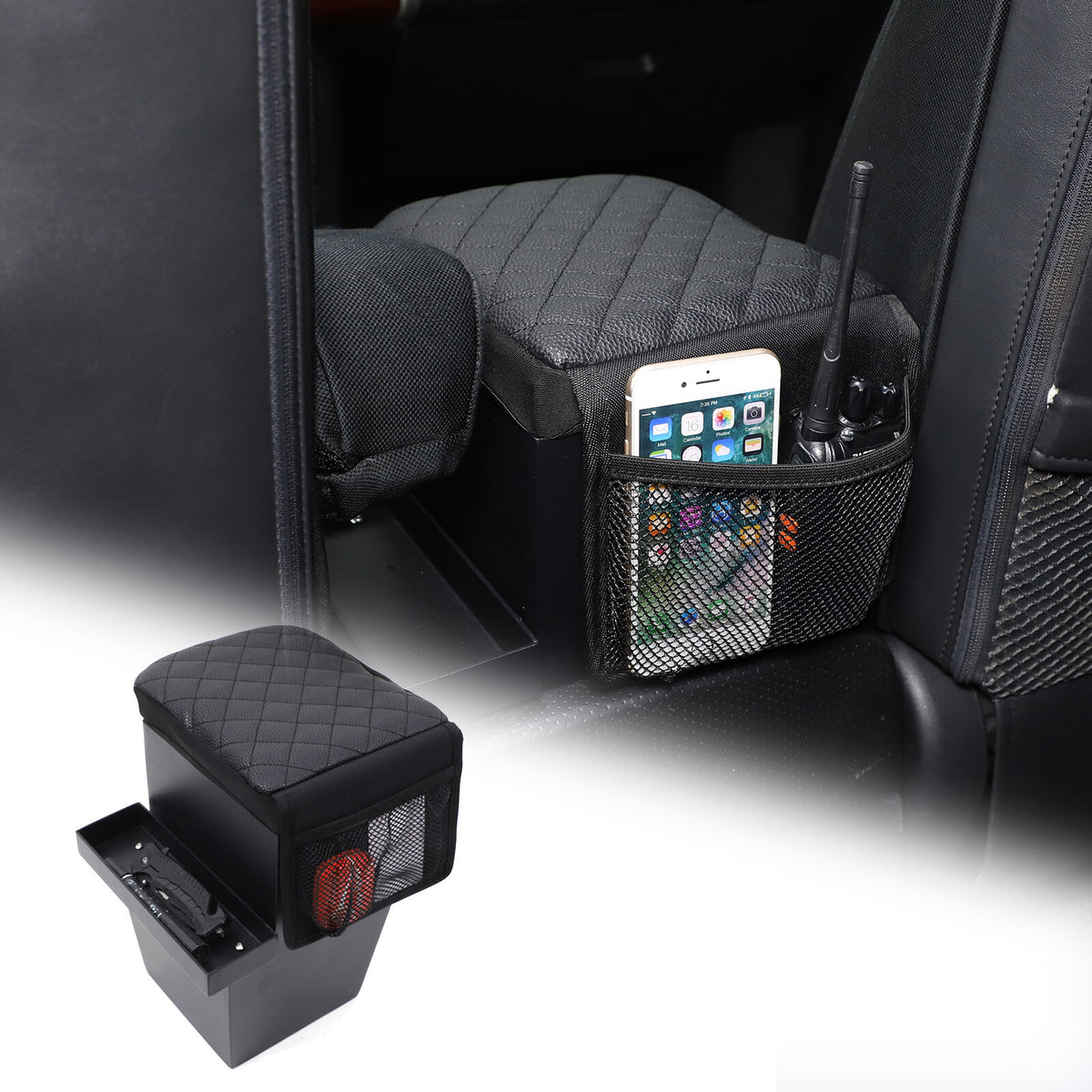 Steel Center Console Armrest Safe Storage Box w Lock For Toyota FJ Cruiser 07-21 24