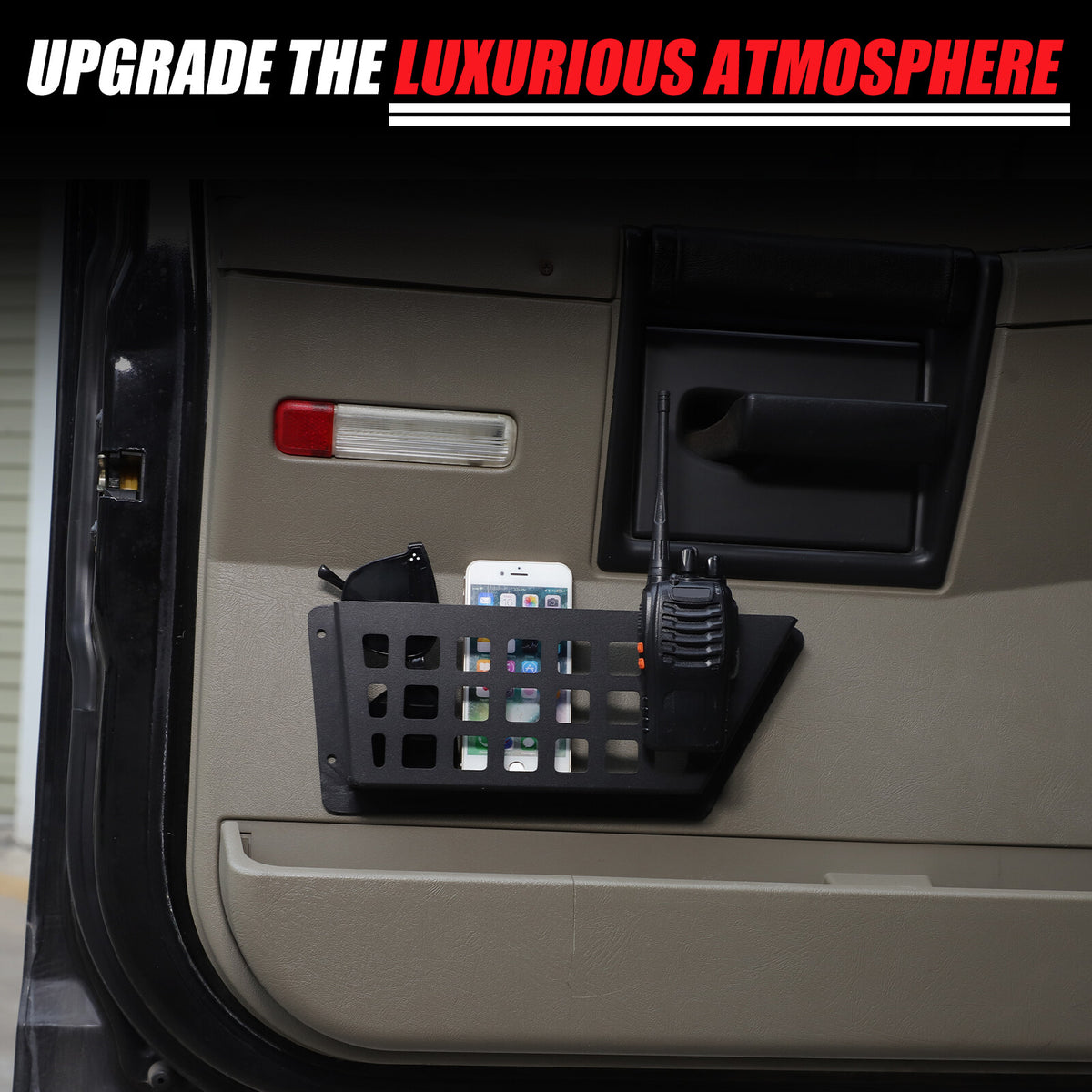 Aluminum Car Rear Door Pocket Storage Box Organizer For Hummer H2 2003-2009 19