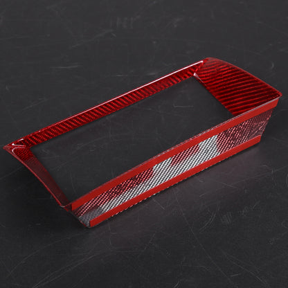 Red Carbon Fiber Dashboard Navigation Cover Trim for For Jaguar F-TYPE 2013-18 13