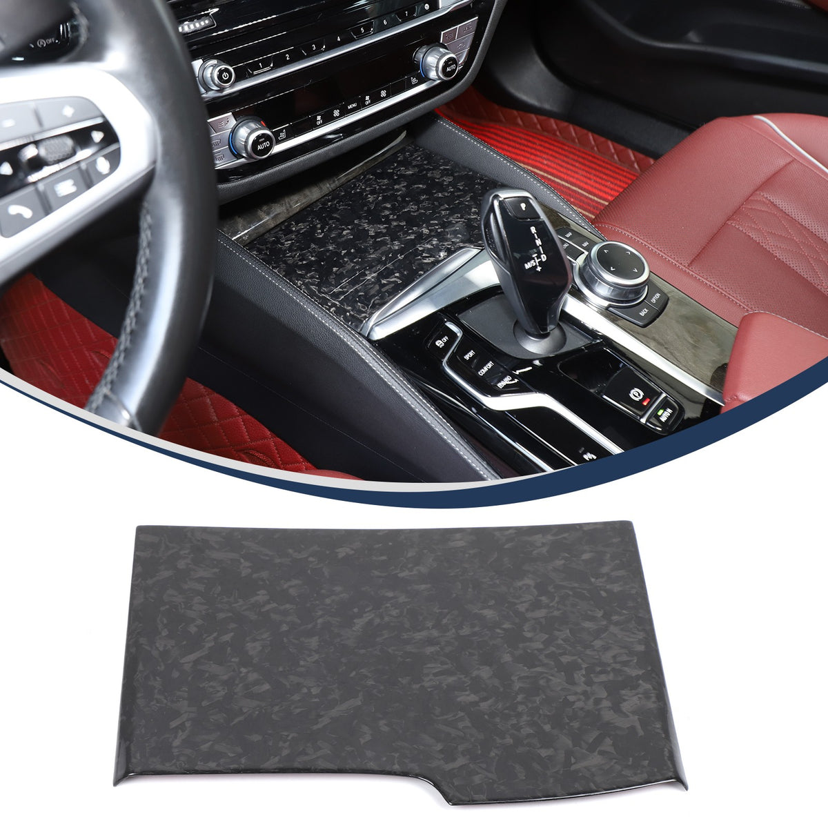 Forged Real Carbon Fiber Center Cup Holder Trim For BMW 5 Series G30 2018-2022 2
