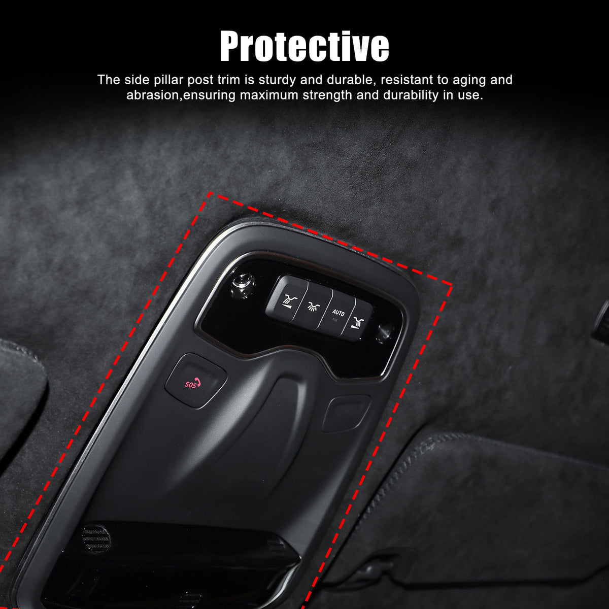 Matte Real Carbon fiber Reading light Switch Trim Cover For Lotus EMIRA 2021-25 15