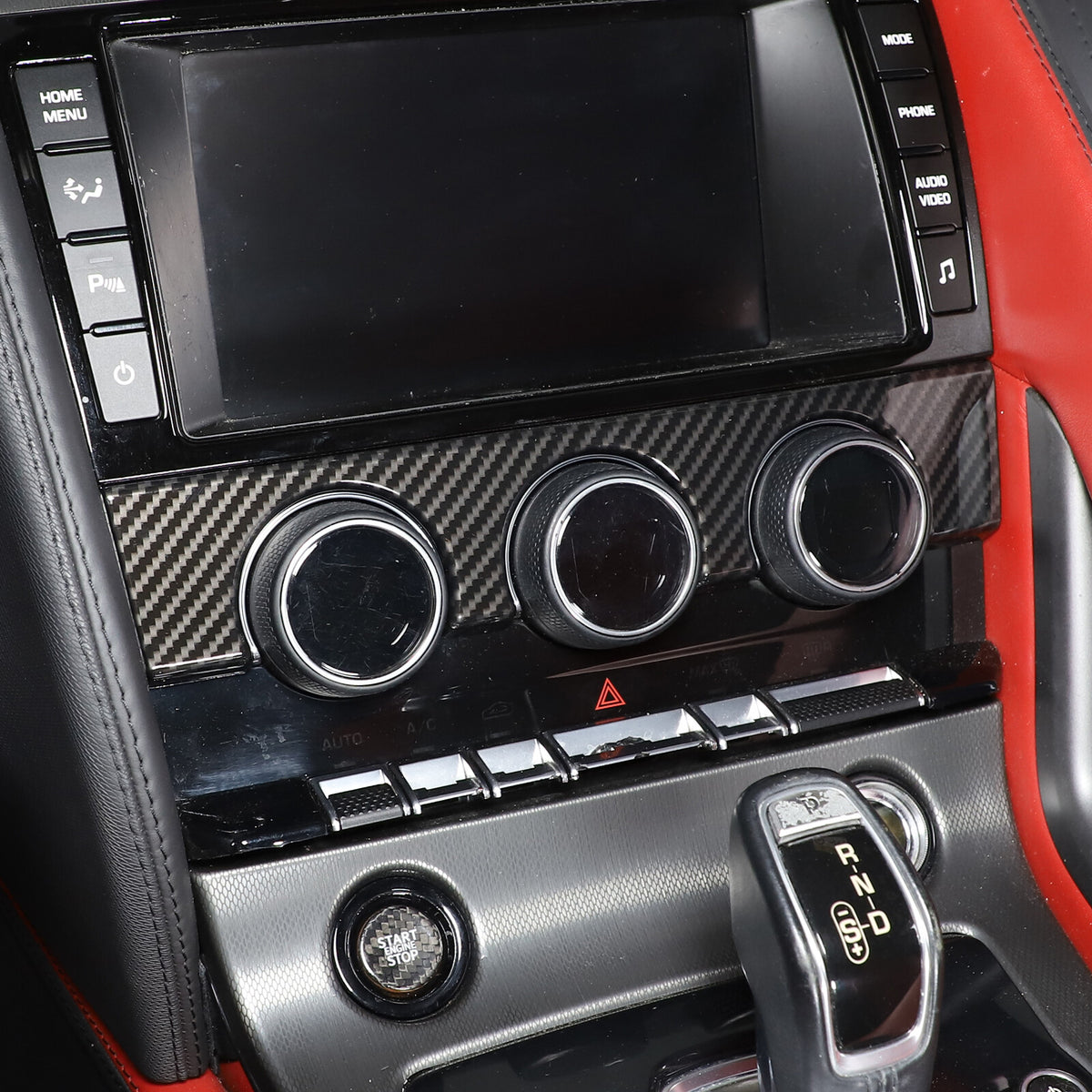 ABS Carbon Fiber Interior Full Set Cover Trim Kit For Jaguar F-type X152 2013-25 - Styles 6-10 47