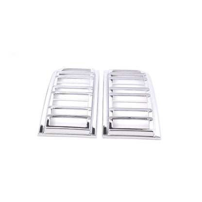 Silver Rear headlight Cover +Tail light vent cover Trim For Hummer H2 2003-2009 5