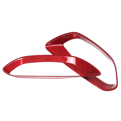 Red Carbon Fiber Seat Adjustment Button Trim Cover For Corvette C8 2020-26 11