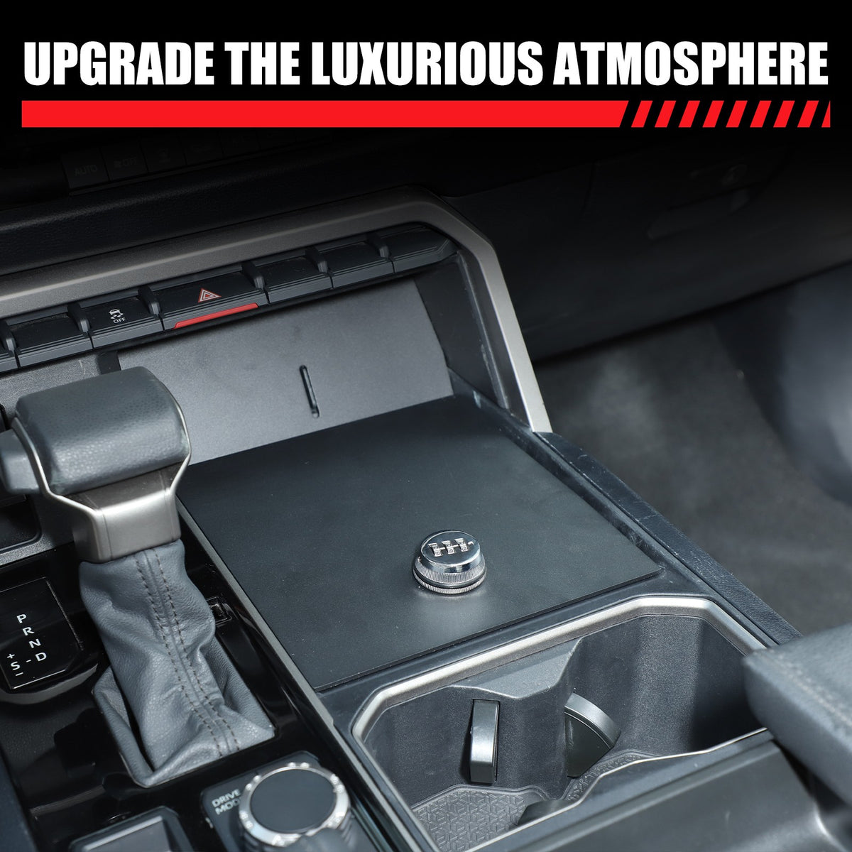 Aluminum Center Console Storage Slot Lock Box Tray For Toyota Tundra/Sequoia 22+ 2