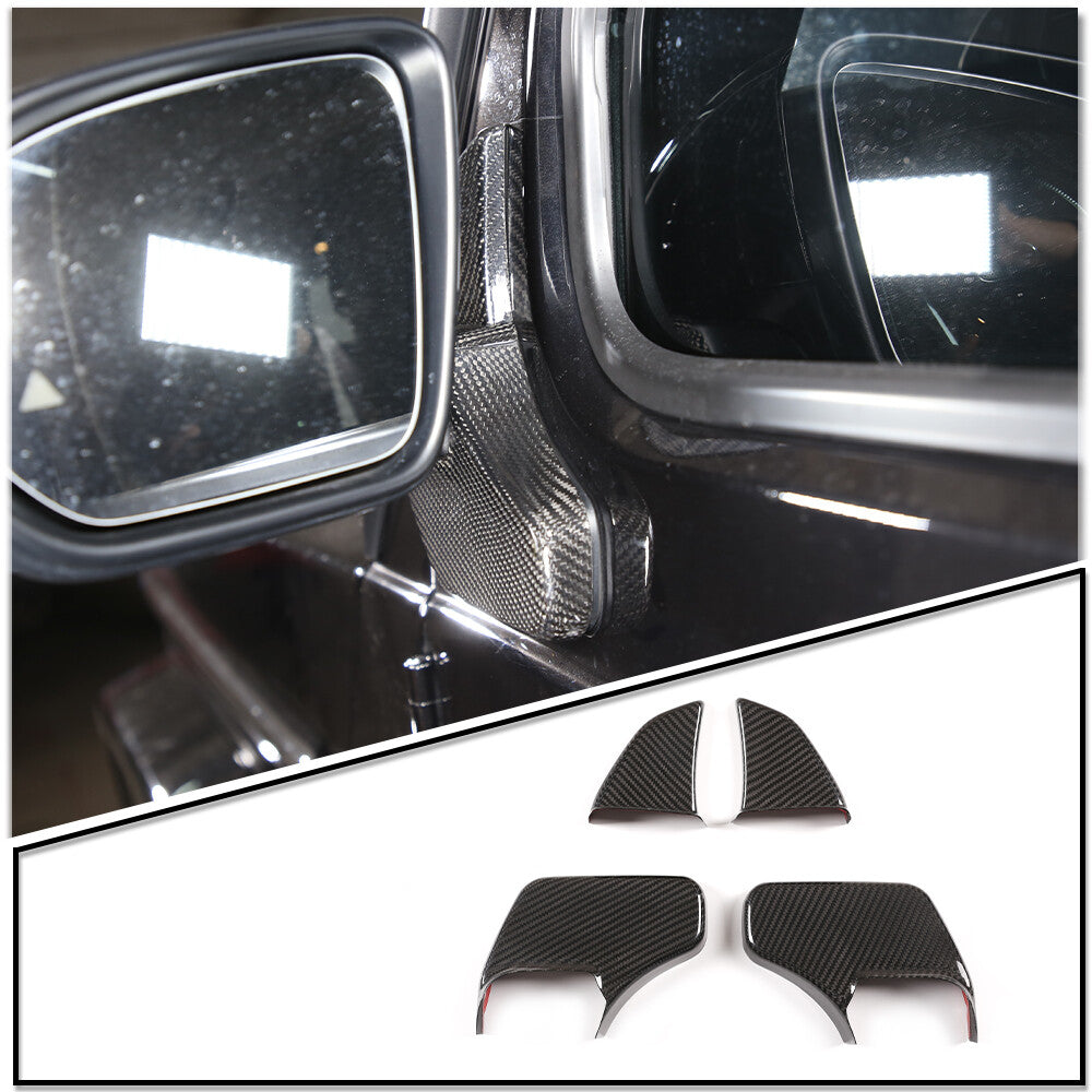 Carbon Fiber rearview mirror base cover trim decor For Benz G-Class W463 19-20 3