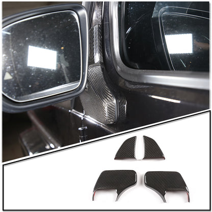 Carbon Fiber rearview mirror base cover trim decor For Benz G-Class W463 19-20 3