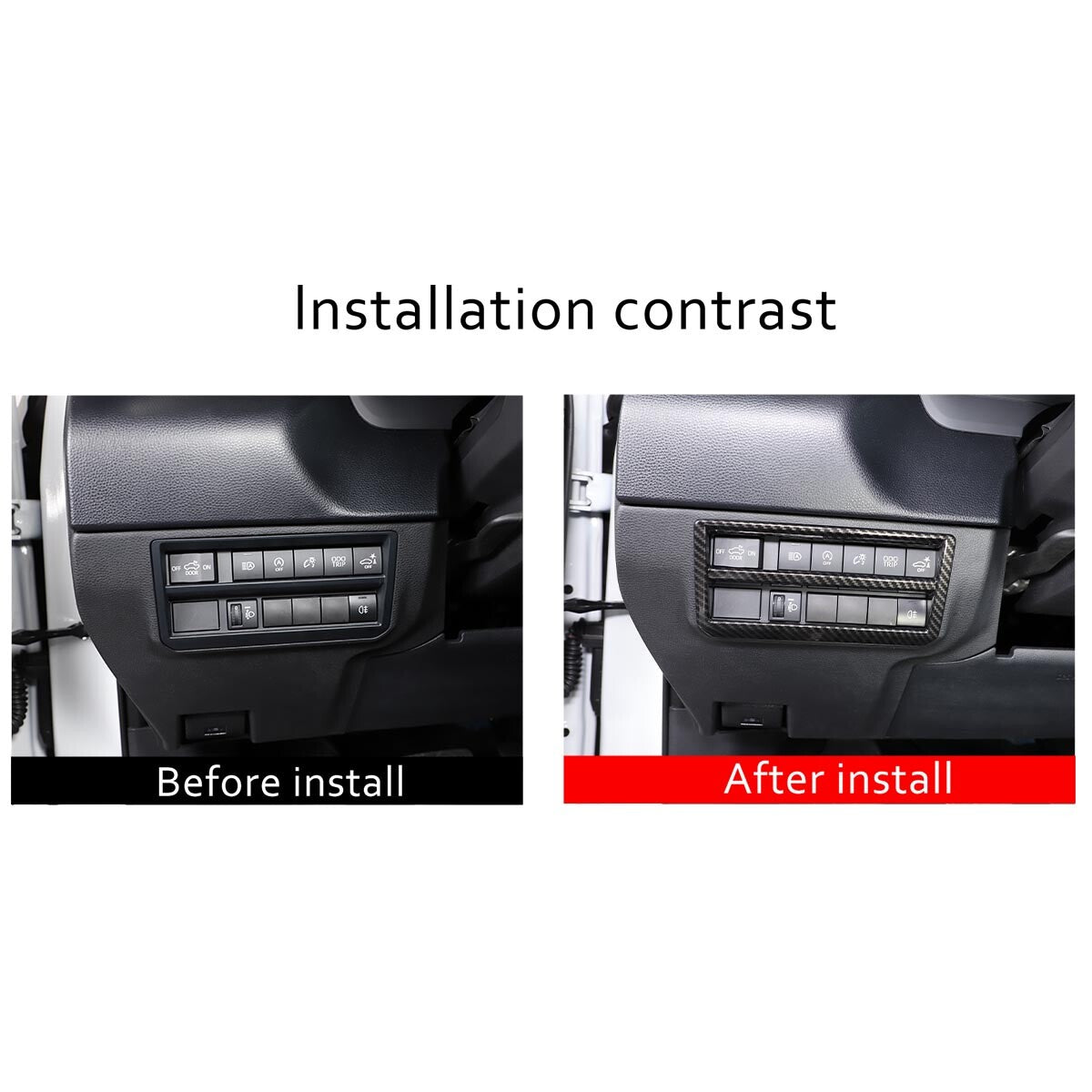 ABS Carbon Fiber Interior Set Cover Trim Kit For Toyota Tundra Sequoia SR 22+ - Styles 1-5 195