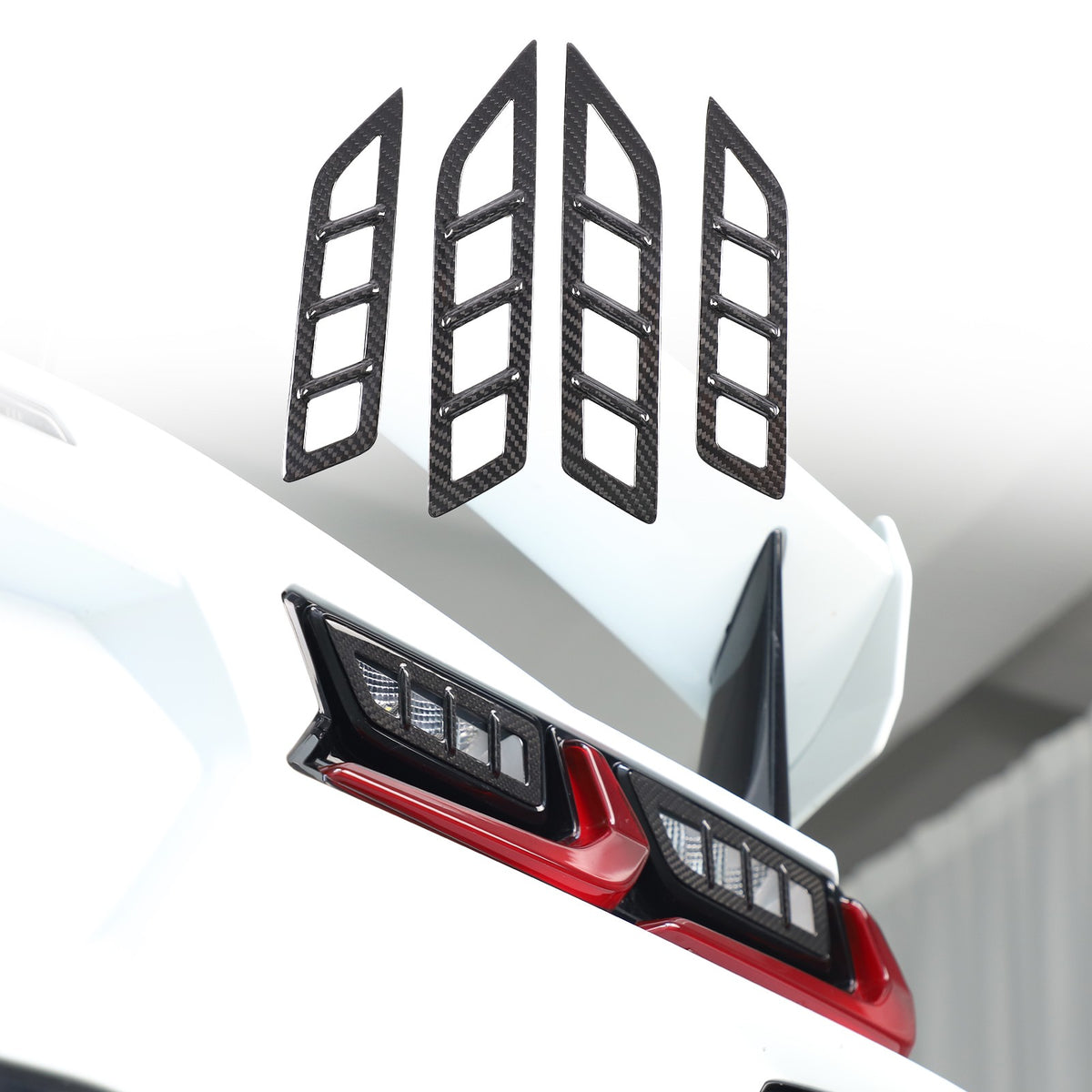 Real Carbon Fiber Reverse Light Protector Frame Trim For Corvette C8 2020+ 2