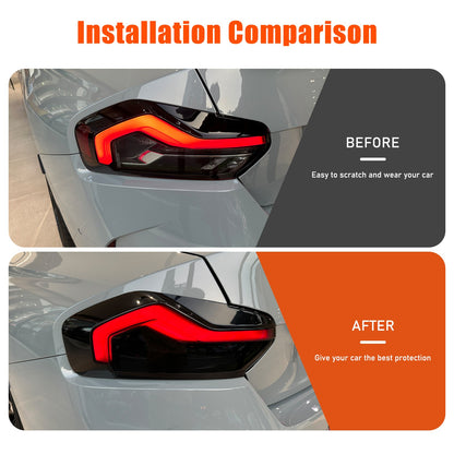Smoked Black Rear Tail Light Trim For BMW 2 Series F22 G42/M2/M240i G87 22+ US 23