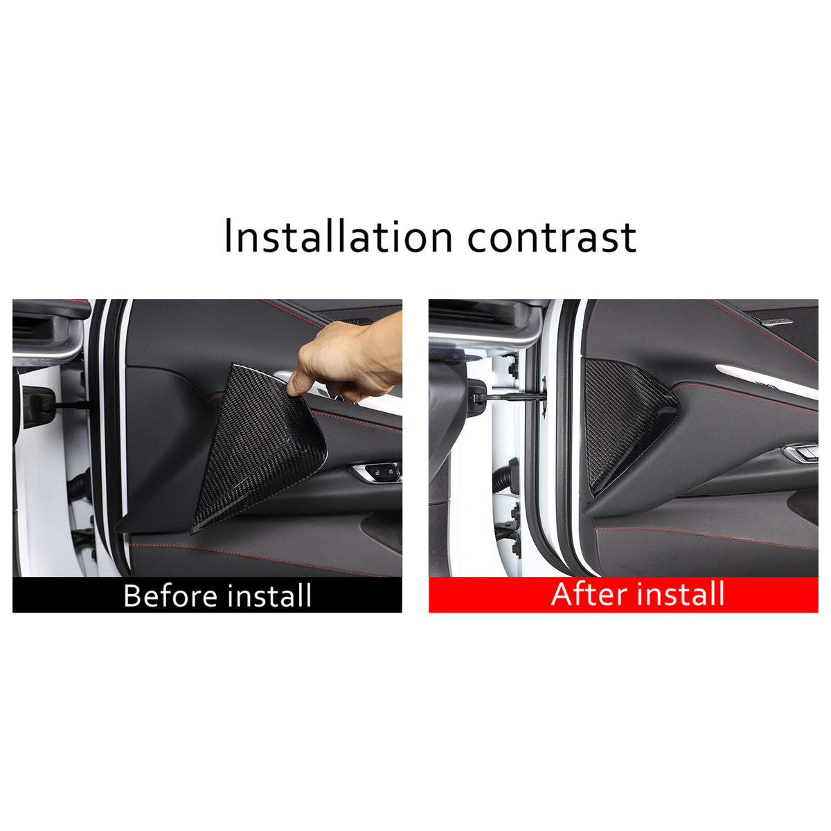 Real Dry Carbon Fiber Full Interior Center Set Trim Kit For Corvette C8 20-25 US - Styles 46-50 9