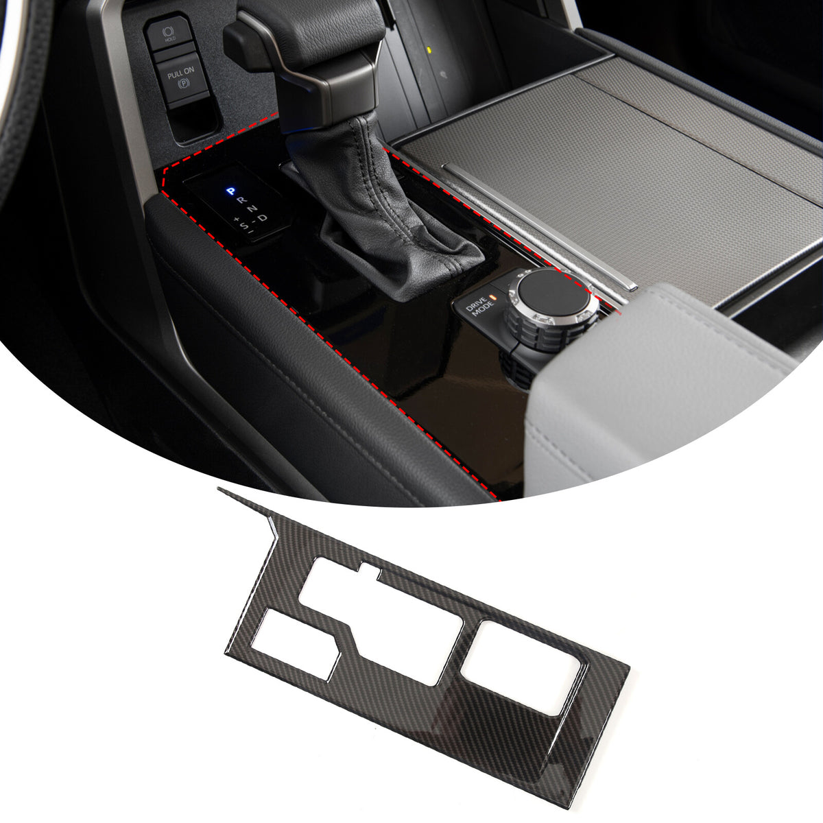 ABS Carbon Fiber Interior Set Cover Trim Kit For Toyota Tundra Sequoia SR 22+ - Styles 1-5 111