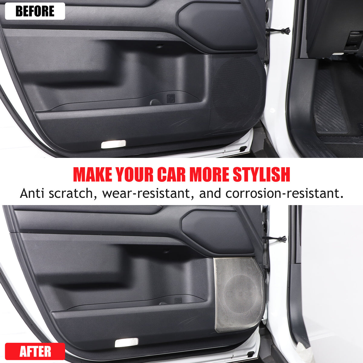 Silver Inner Door Speaker Tweeter Mesh Cover For Toyota Land Cruiser LC250 24+ 22