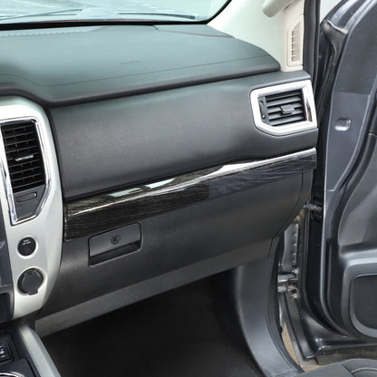 Black Wood Grain ABS Glove Box Upper Trim For Nissan Titan 2016-2023 US 17