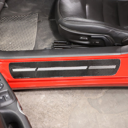 Carbon Fiber Door Sill Pedal Decorative Trim Sticker For Corvette C6 2005-13 US 7
