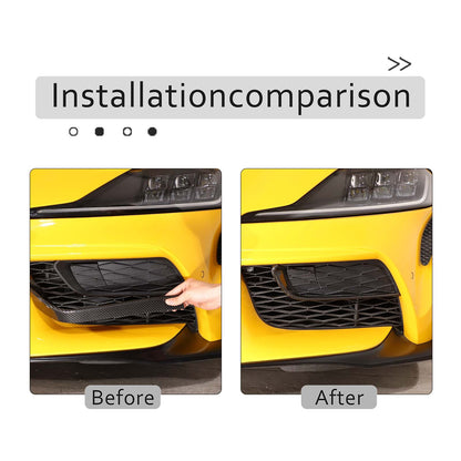 Real Carbon Fiber Front Bumper Side Grill Trim Cover Strip For GR Supra 19+ US 14