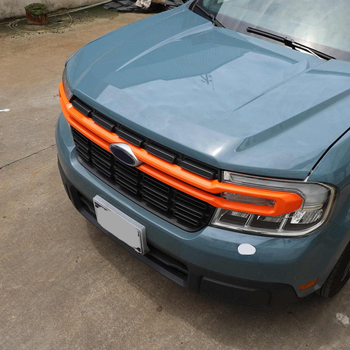 Orange Front Bumper Grille Grill Cover Moulding Trim For Ford Maverick 2022 US 4