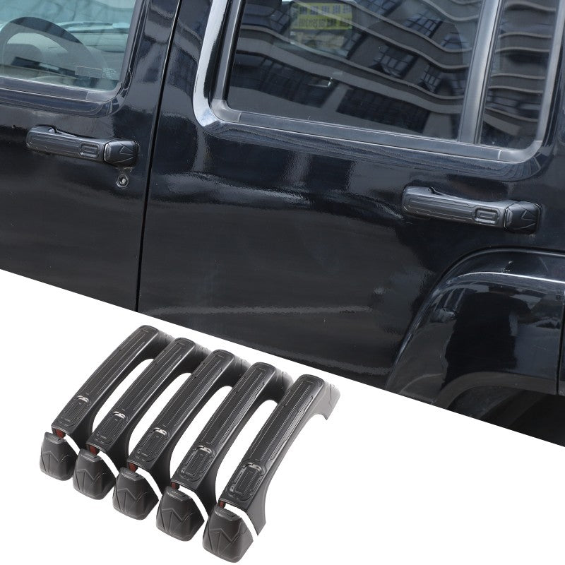 Mecha Matte Black ABS Door + Tailgate Handle Cover Trim For Hummer H3 2005-2009 23