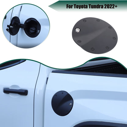 Locking Fuel Door Black Gas Tank Cap Cover Lock Key For Toyota Tundra 2022-2026 1