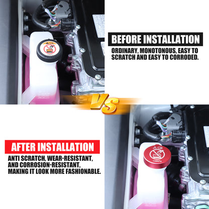 Red Alloy Engine Cabin Fluid Switch Trim Cover For Toyota Land Cruiser LC250 24+ 8