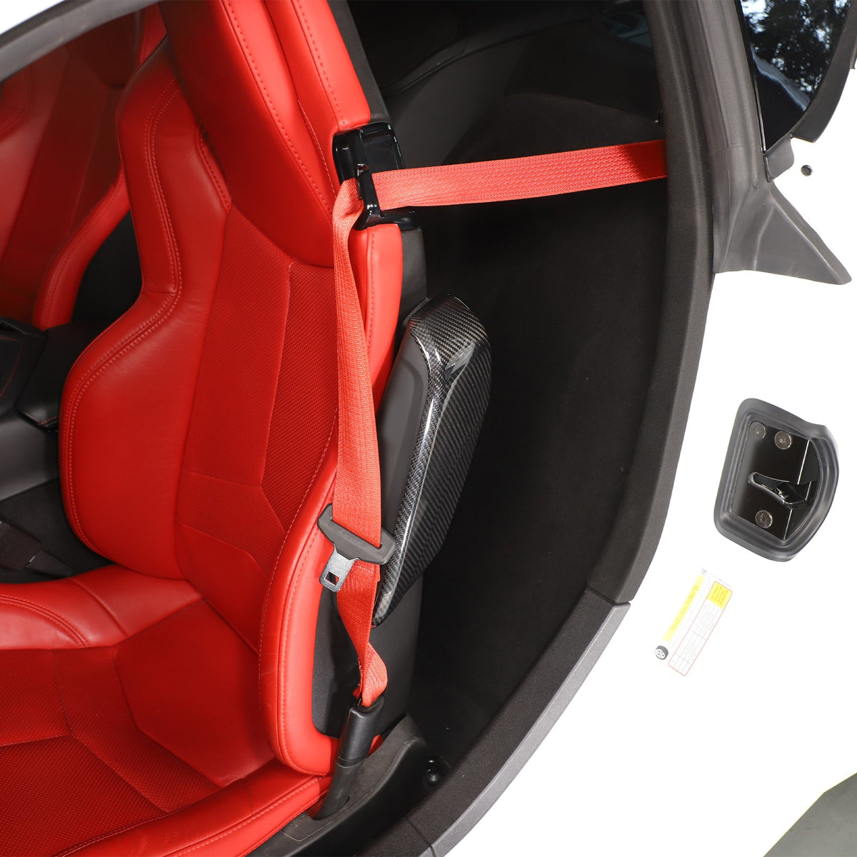 Real Dry Carbon Fiber Seat Side Cover Trim For Corvette C8 2020+ 12