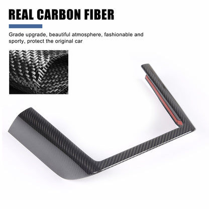 Real Carbon Fiber Console Wireless Charge Panel Frame Trim For Tesla Model S 23+ 12