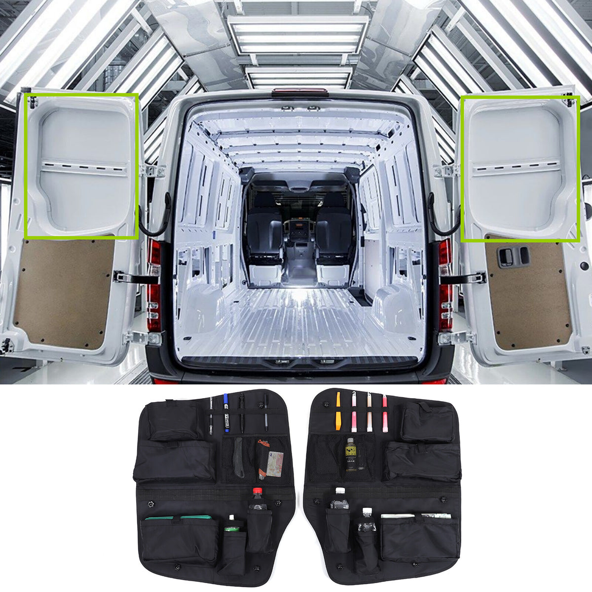 Tailgate Trunk Storage Bag Tool Organizer For Benz Sprinter W906 2009-2018 6