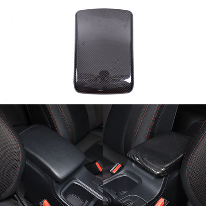 Real Carbon Fiber Center Armrest Storage Box Cover Trim For Subaru WRX VB 22-24 12