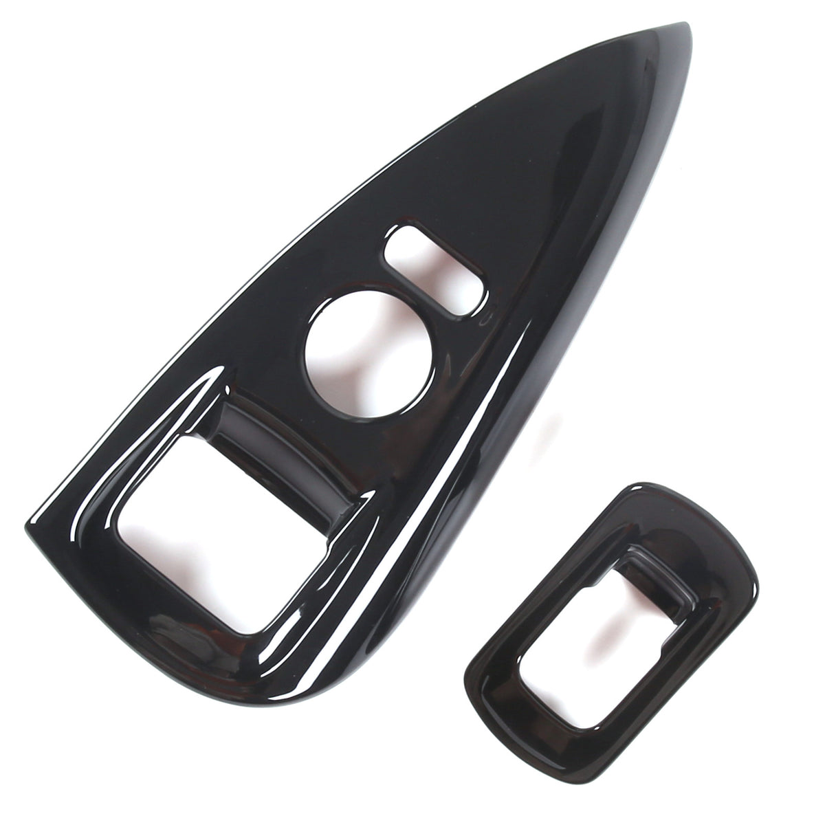 Glossy Black ABS Window Lift Button Trim Frame Cover Set For Corvette C6 2005-13 12