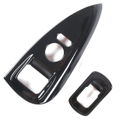 Glossy Black ABS Window Lift Button Trim Frame Cover Set For Corvette C6 2005-13 12