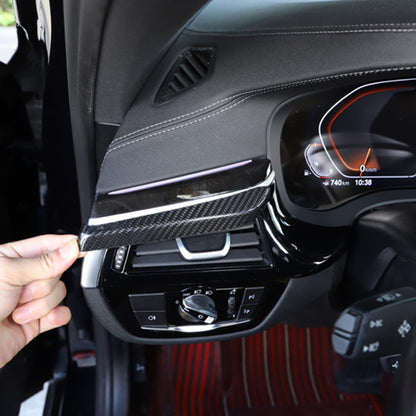 Real Carbon Fiber Center Left Air Vent Upper Trim For BMW 5 6 G30/G38/G32 US 9