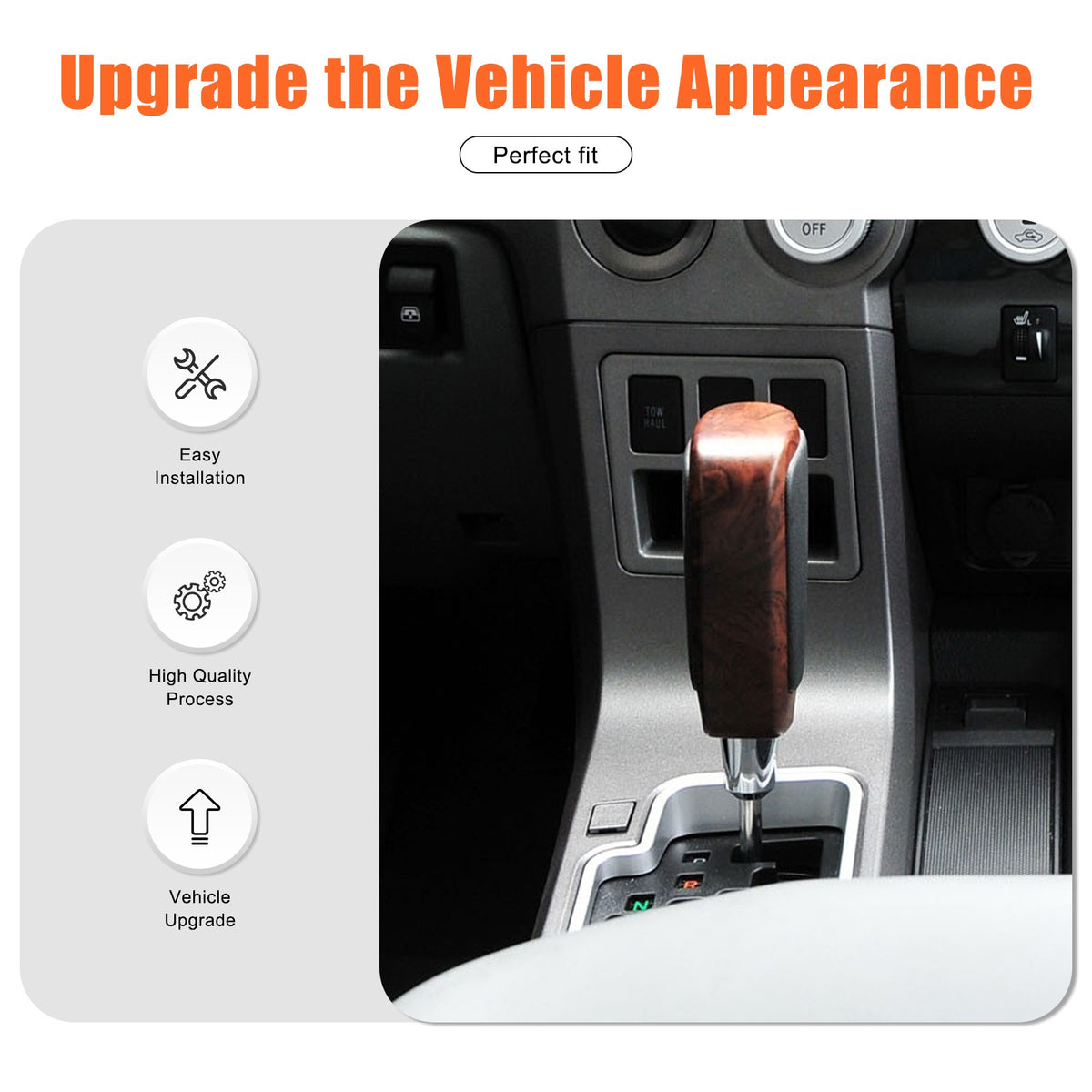 Glossy Piano Black Center Gear Shift Trim For Toyota Tundra/Sequoia 2007-2013 US 19