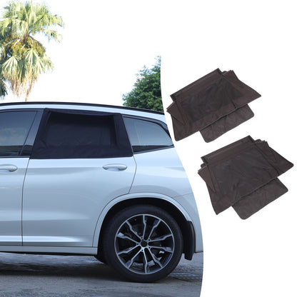Black ABS Rear Door Window SunShade Cover For BMW X3 G01 2018-2024 2