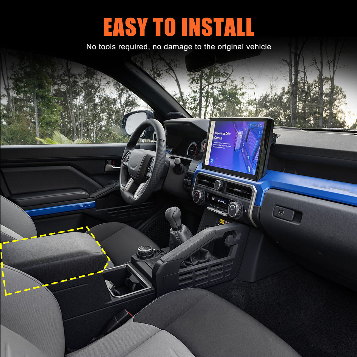 ABS Carbon Fiber Interior Full Set Panel Cover Trim Kit for Toyota Tacoma 24-26 - Styles 11-15 26