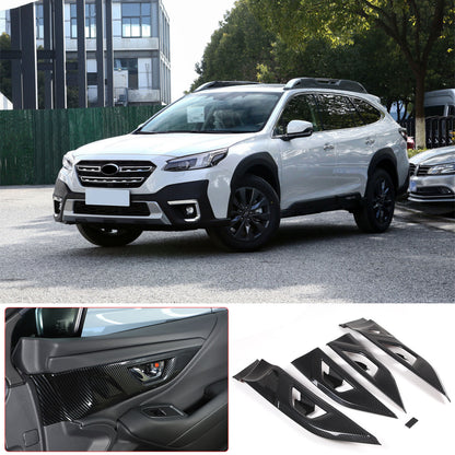 For Subaru Outback BT 2021-23 Carbon Fiber Inner Door Handle Cover Trim Frame US 14