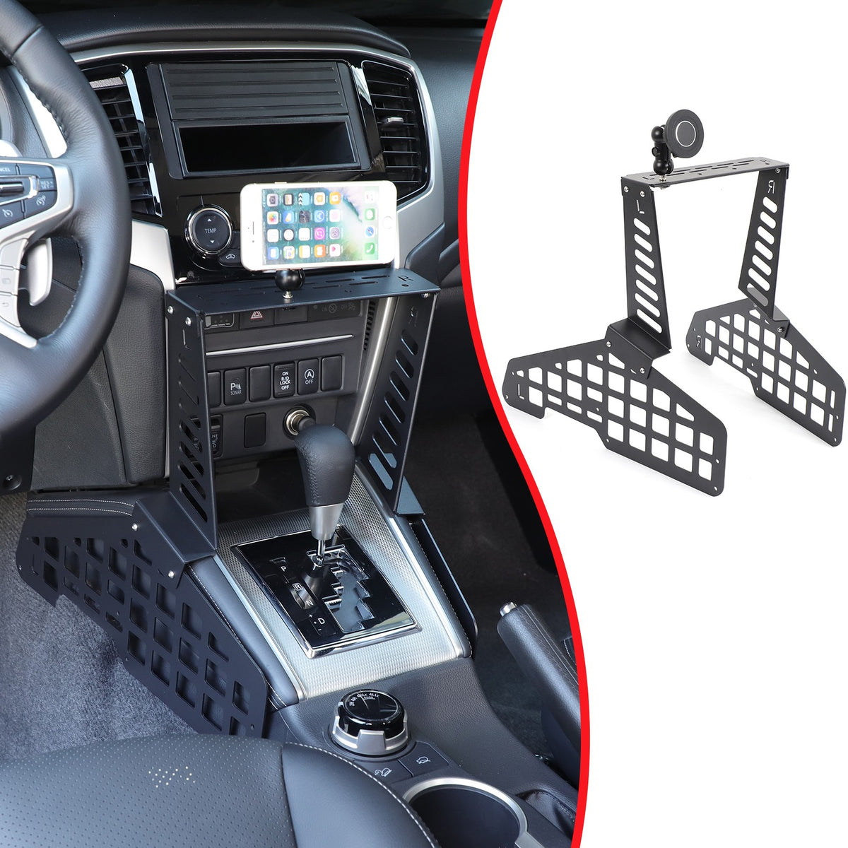 Magnetic Molle Panel Digital Device Mount For Mitsubishi L200 Triton 19-23 5