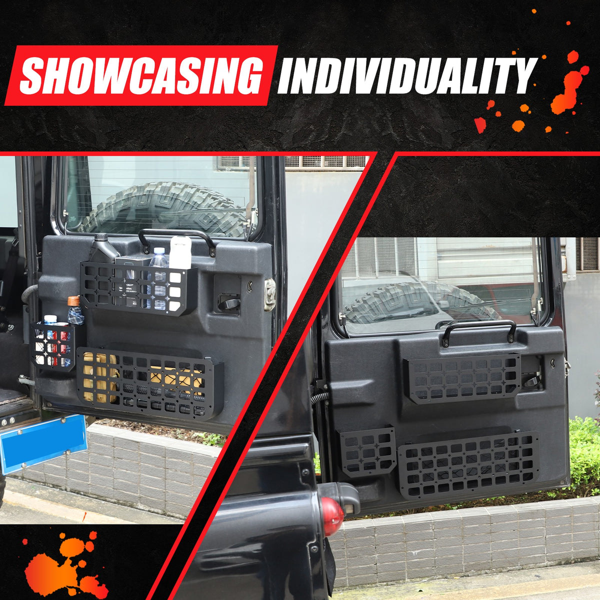 Tailgate Molle Panel Storage Basket For Land Rover Defender L316 2004-2018 57