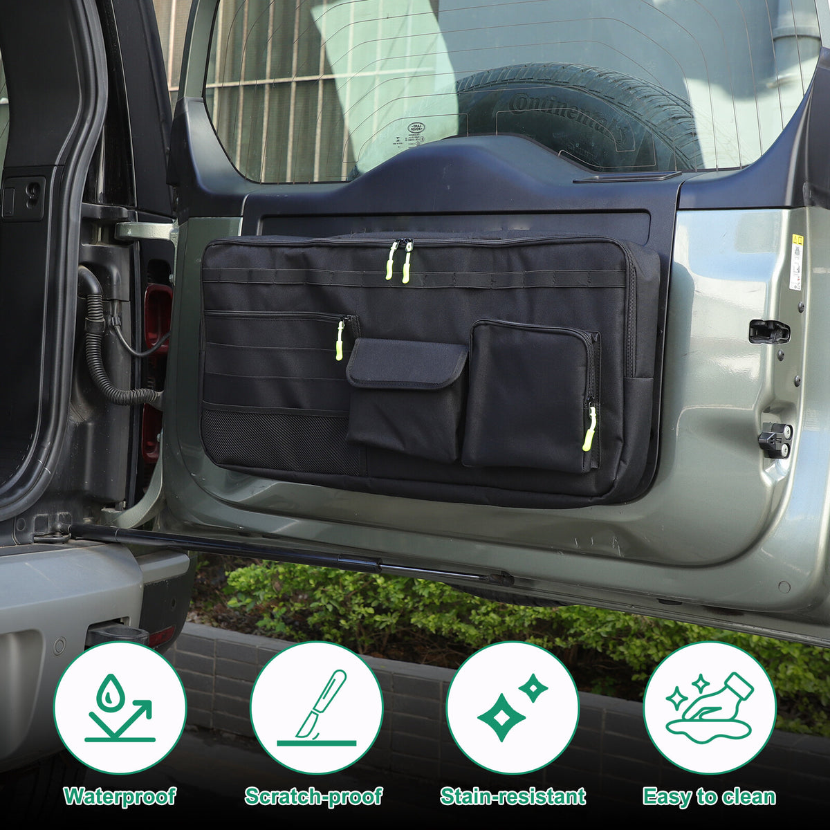 Rear Door Tailgate Trunk Storage Bag Cargo Tool For LR Defender L663 2020-24 1
