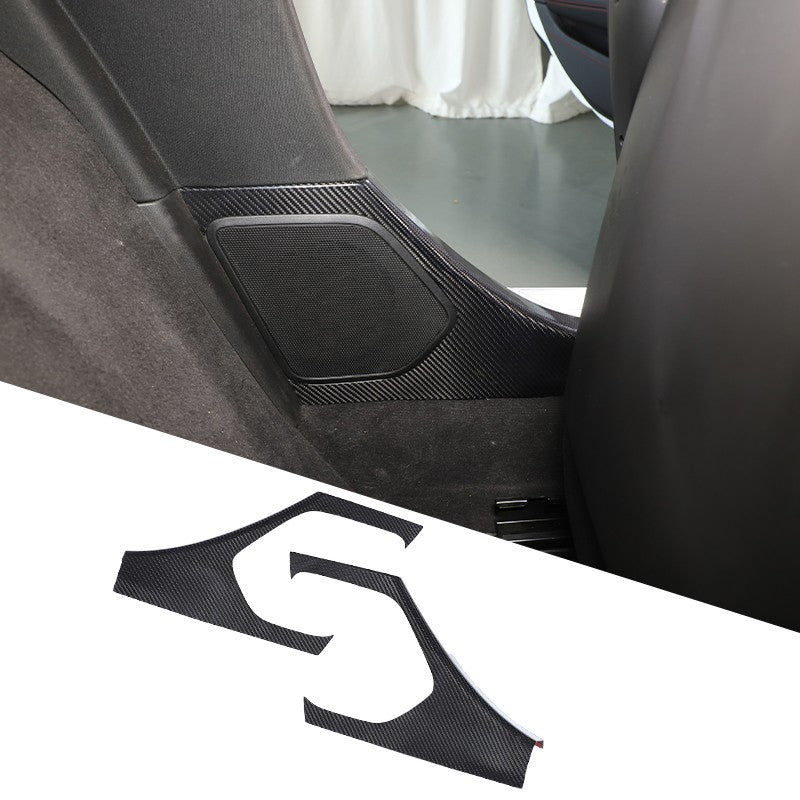 Real Carbon Fiber Interior Door Sill Plate Rear Trim For Corvette C8 2020+ US 23