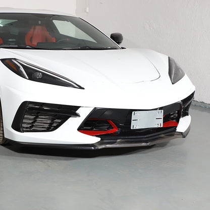 Red Front Side Air Intake Vent Grille Cover Trim For Corvette C8 20-25 US 16
